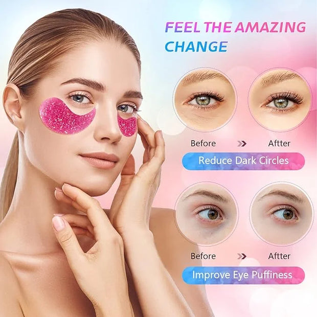 Vemofoper Under Eye Patches - 30 Pairs Collagen Under Eye Masks Anti-Aging Eye Mask for Face to Soothe Puffiness, Eye Bags...
