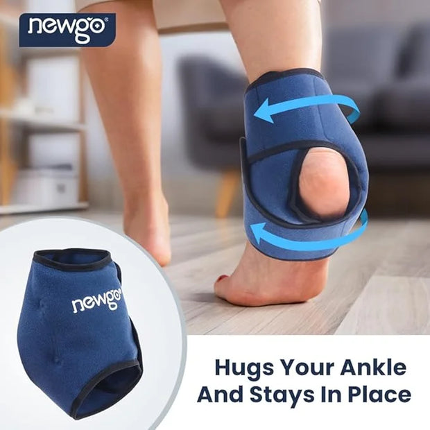 NEWGO Bundle of Cooling Eye Mask and Ankle Ice Wrap Blue - Product Image
