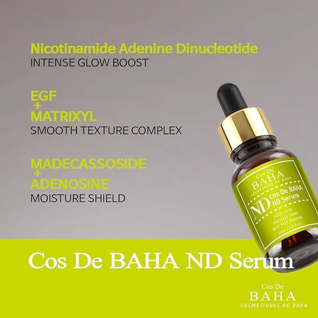 NAD+ Radiance Serum with Peptide Complex, Madecassoside & Adenosine for Hydrated, Refreshed Skin,1 Fl Oz (30ml) - Product ...