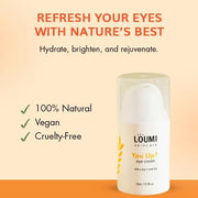 LOUMI Skincare You Up? Rose Hip Eye Cream | Brightening, Hydrating Under-Eye Cream | Reduces Dark Circles, Puffiness & Wri...