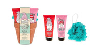 MAD BEAUTY Gnome Matter What Body Trio, 3-in-1 Bath Kit: Body Wash, Body Lotion, & Exfoliating Loofah, Refreshing Cedarwoo...