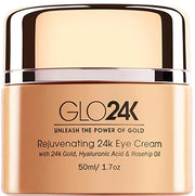 GLO24K Rejuvenating 24k Eye Cream and Serum With 24k Gold, Hyaluronic Acid, Vitamins A,C,E - Product Image