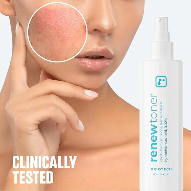 BRIOTECH Skin Renew Toner, Hypochlorous Acid Spray Topical Skin Spray for Face and Skin, Minimize Appearance of Blemishes,...