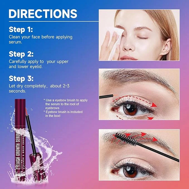 Eyelash Growth Serum, Lash Serum for Eyelash Growth & Enhancing, Advanced Formula for Natural Lashes or Lash Extensions & ...