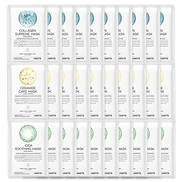 Hydrating Soothing Sheet Masks Gift Set for Skincare, Korean Vegan Sheet Mask for Dry, Sensitive Skin, Calming, Smoothing,...
