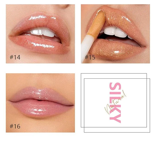 MAEPEOR Shimmer Glossy Lipgloss Set 8PCS Non-Sticky Moisturizing Glossy