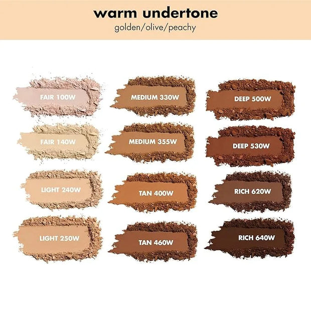 e.l.f. Camo Powder Foundation, Lightweight, Primer-Infused Buildable & Long-Lasting Medium-to-Full Coverage Foundation, Me...