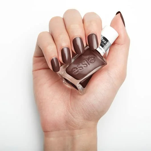 Essie Gel Couture Long-Lasting Nail Polish, 8-Free Vegan, Raisin Brown, All Checked Out, 0.46 fl oz - Product Image