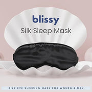 Blissy Silk Sleep Mask - Silk Eye Sleeping Mask for Women & Men for Total Blackout - Silk Eye Mask - 100% Pure Mulberry Si...