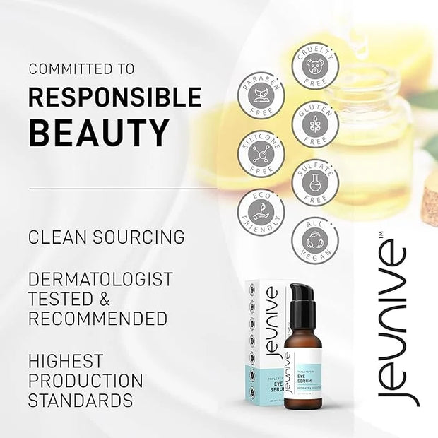 Deep Hydration Refreshing Triple Peptides Daily Eye Correction Serum | 48Hr Hydrating Delicate Eye Skin Area to Reduce Dar...