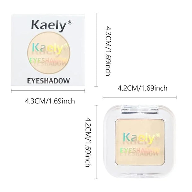 Kaely Pressed Single Eyeshadow Makeup, Vanilla Nude Beige Matte Highly Pigmented Monochrome Eye Shadow Palette, Waterproof...