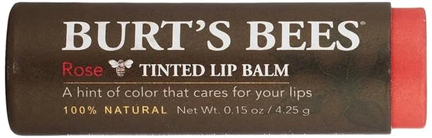 Burt's Bees 100% Natural Tinted Lip Balm, Rose with Shea Butter & Botanical Waxes – 2 Tubes - Product Image