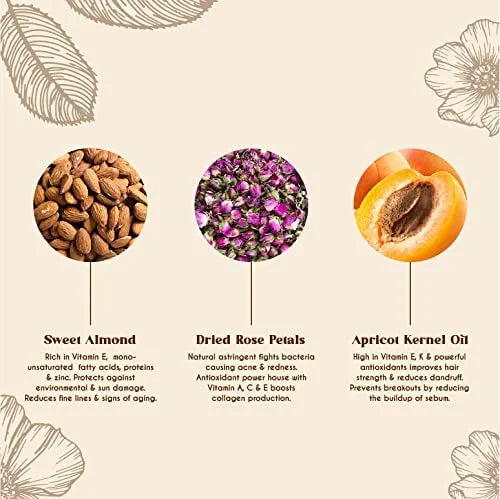 Multi-Use Oil for Face, Body and Hair - Organic Blend of Apricot, Vitamin E and Sweet Almond Oil Moisturizer for Dry Skin,...