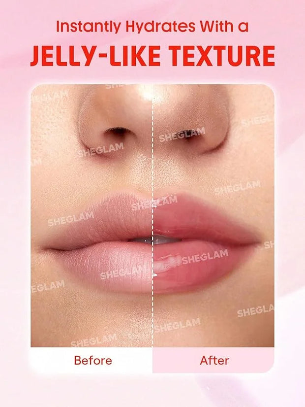 SHEGLAM Jelly Wow Tinted Lip Oil Plumping Lip Gloss Natural -Day Dreamer - Product Image