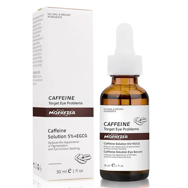 Caffeine Solution 5% + EGCG, Caffeine Eye Serum For Moisturizing, Targets Dark Circles & Puffiness, 2 PCS Natural Under Ey...