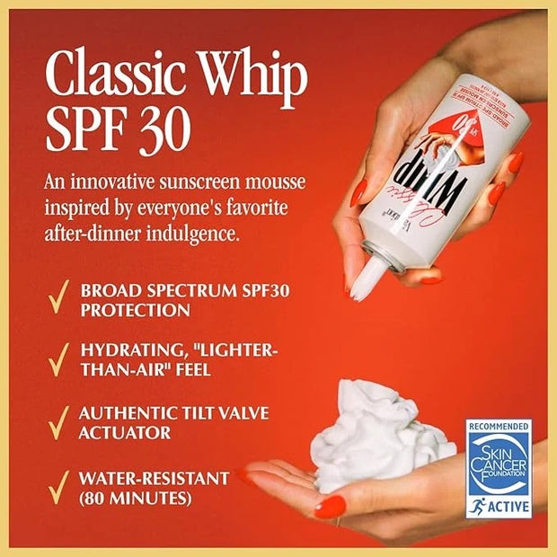 Vacation Classic Whip SPF 30 Sunscreen + Air Freshener Bundle, Whipped Sunscreen Mousse SPF 30, Moisturizer with SPF, Broa...