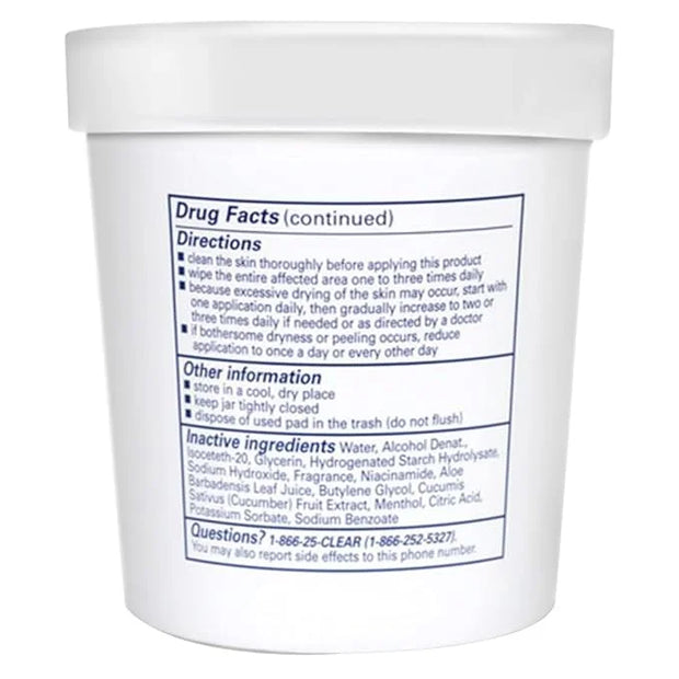 Clearasil Acne Treatment Facial Cleansing Pads, Stubborn Acne Control 5-in-1 Daily Pads, 90 Pads (Pack of 3) - Product Image