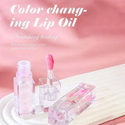 Erinde Magic Color Changing Moisturizing Lip Glow Oil, Plumping Glimmer Changing Lip Oil, Long Lasting Nourishing Lip Glow...