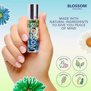 Blossom Roll on Lip Gloss, Scented Clear High Shine Moisturizing Lip Oil, Non Sticky, Infused with Real Flowers, Made in U...