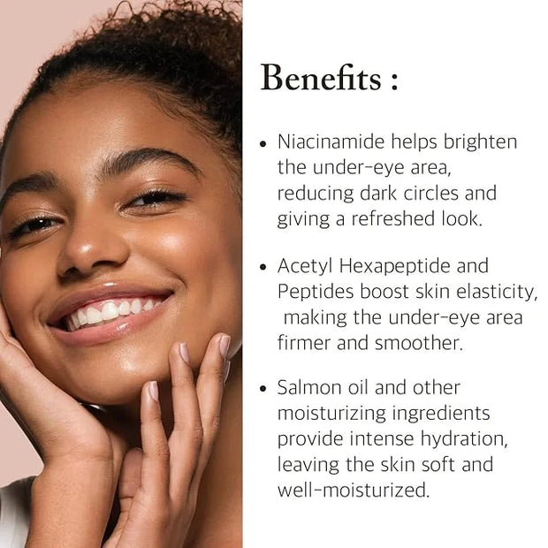 Salmon Oil Nutrition Eye Cream 1.18 fl oz – Korean Skin Care for Deep Hydration & Firming, Helps with Wrinkles, Puffiness,...