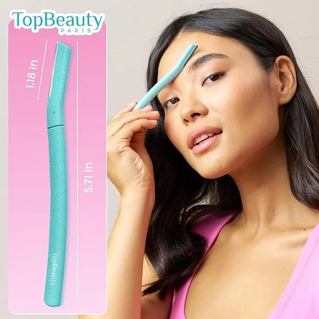 Paris Women Facial Eco Razors - 3 pcs per pack - Wheat Straw Eyebrow Razors - Multipurpose Facial Body Hair Peach Fuzz Rem...