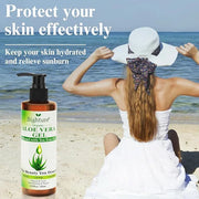 Organic Aloe Vera Gel with Tea Tree Oil for Face & Body, Freshly-cut Aloe Vera Gel Ideal for Skin, Scalp, & Hair Hydration...