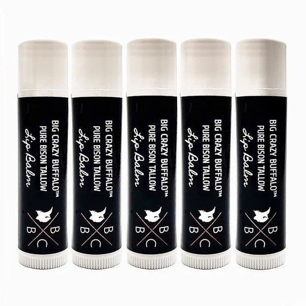 Pure Bison Tallow Lip Balm, Unscented, Lips