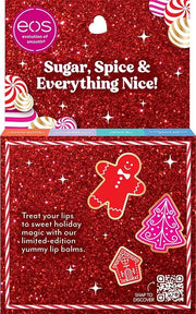 eos Holiday Lip Balm Gift Set- Speculoos Cookie Butter, Milk & Cookies, Iced Gingerbread, Vanilla Cake Batter, Limited-Edi...