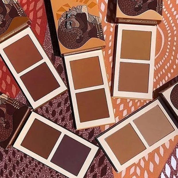 Juvia's Place Bronzed Duo Bronzer Light - Soft Matte Bronzer, Contour Powder, Long-Wearing & Buildable Bronzing Powder - S...