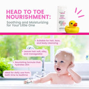 Organic Baby Shampoo - Plant-Based, Vegan & Gentle for Toddler, Moisturizing, Softens Hair - Girls & Boys Newborns, Kids S...