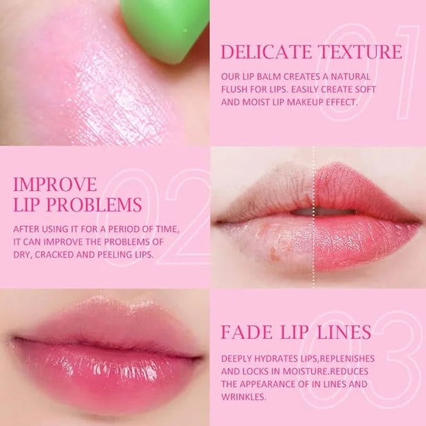 evpct 2Pcs Aloe Vera Tinted Lip Balms PH Lip Color Changing Lipstick Balm Stain Gift Set Queen for Women Girls Korean Mood...