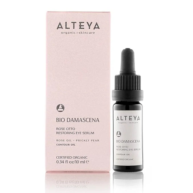 Alteya Organics Eye Serum USDA Certified Organic Skin Care 0.34 Fl Oz/10 mL Bio Damascena Award-Winning Eye Treatment With...