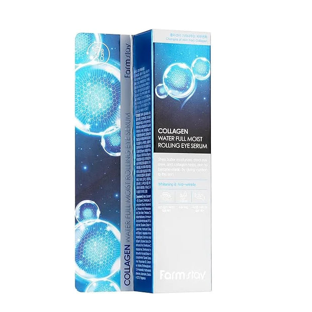 Farmstay Collagen Water Full Moist Rolling Eye Serum - Under Eye Serum Reduces Wrinkles and Fine Lines - Skincare Product ...