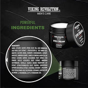 Viking Revolution Men's Eye Cream - Natural Anti-Aging, Dark Circle Treatment, Reduces Puffiness & Crowsfeet - 6ml - Produ...