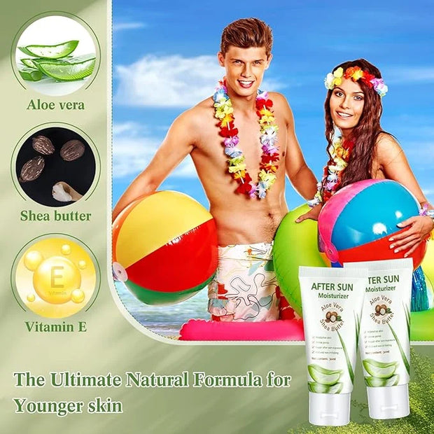12 Pcs Mini Aloe Vera Lotion Bulk, 1 oz Travel Size Aloe Vera Lotion for Sunburn Relief, Organic Mini After Sun Lotion Dai...