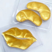 Adofect 40 Pairs Under Eye Patches and Lip Mask 24K Gold Eye Mask for Puffy Eyes Collagen Lip Masks and Crystal Eye Mask R...