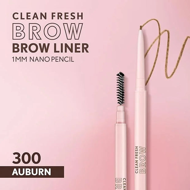 Covergirl Clean Fresh Brow Nano, 300 Auburn, Eyebrow Pencil, Ultra-Precise Tip, Waterproof, Transfer-Resistant, Built-In S...