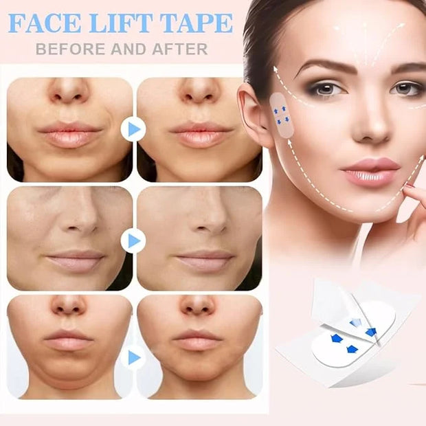 Kaely 160 Pcs Instant Face Lift Tape,Antiaging Body Shaping Tape,Neck Lifting Tape for Saggy Skin,Facelift Tape and Bands ...