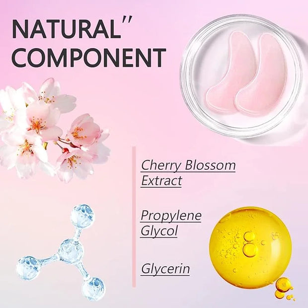 Under Eye Patches -30 Pairs Sakura Essence Eye Mask for Puffy Eyes,Reducing Dark Circles,Anti-Aging & Refreshing, Collagen...