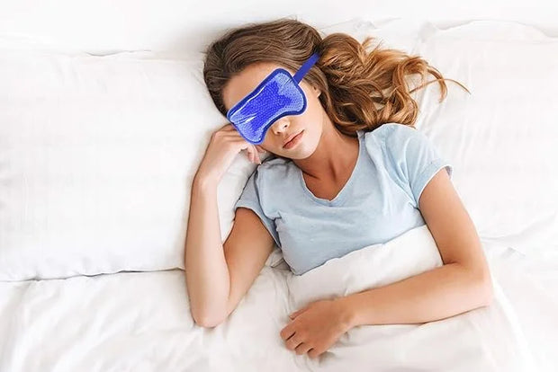 Eye See Plush Gel Eye Mask for Puffy Eyes, Blue - Cold Eye mask to Treat Dark Circles, Sinuses, Dry Eyes, and for Allergy ...