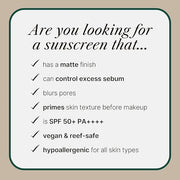 MAKEPREM No Sebum Sun Cream UV Defense SPF 50+ PA++++ Reef-safe, Ocean Friendly Sunscreen Sunblock - 1.7 Fl Oz, UV Protect...
