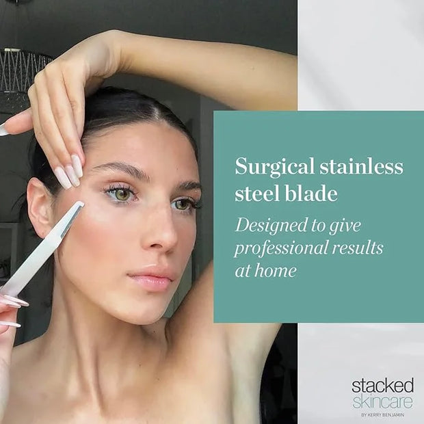 StackedSkincare | Replacement Dermaplaning Blades for Smooth, Radiant, Glowing Skin, Exfoliating Face Blades for Dermaplan...