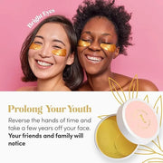 24K Gold Collagen Under Eye Mask - Bright Eyes Anti Aging Treatment - Product Image