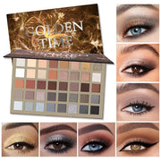UCANBE Nude Eyeshadow Palette + 15 PCS Makeup Brushes Set, 40 Color Matte Shimmer Glitter Eye Shadow, Neutral Black Dark G...