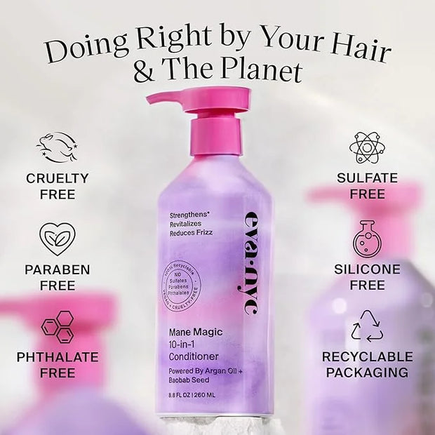 EVANYC Hair Conditioner, Mane Magic 10-in-1, 8.8 fl oz, Sulfate Free, Strengthening Conditioner for Dry Hair and All Hair ...