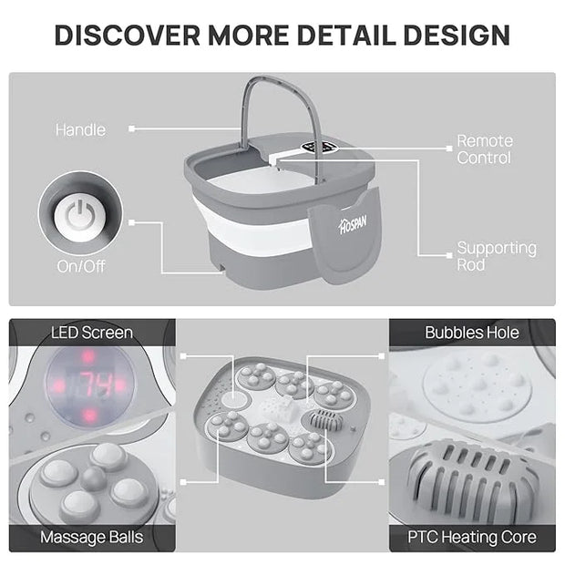 Hospan collapsible foot spa electric