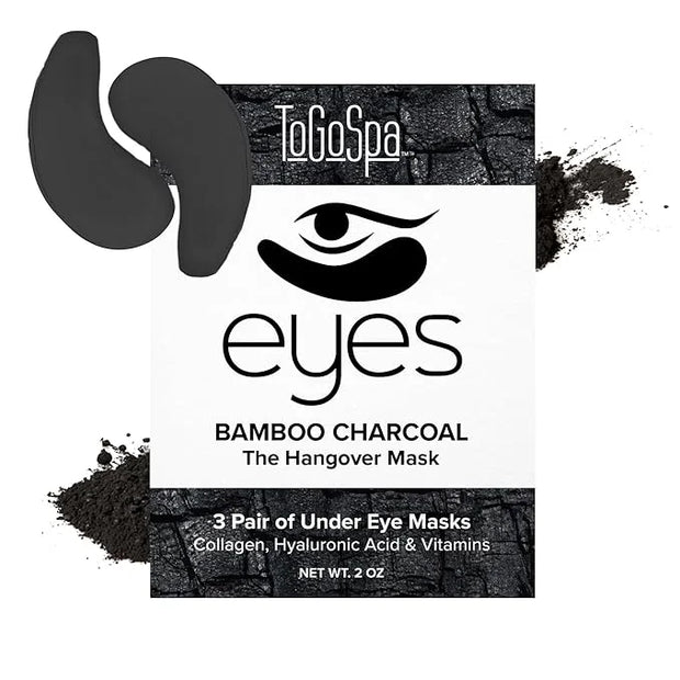 ToGoSpa, Bamboo Charcoal Under Eye Repair Mask, Collagen Under Eye Patches, Enriched With Ale Vera, Hyaluronic Acid, Light...