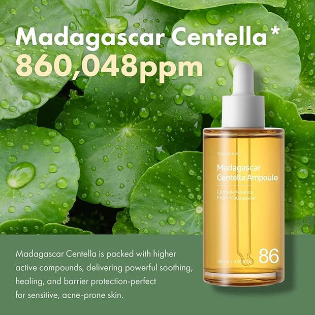 Madagascar Centella 86% Ampoule with 860,048ppm Centella Asiatica, Soothing, Calming, Facial Serum for face, for All Skin ...