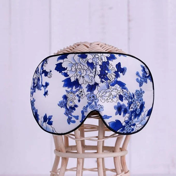 MAXFEEL Feel 100% Pure Silk Eye Mask - Sleep Eye Cover in Floral Colors (#39) - Product Image