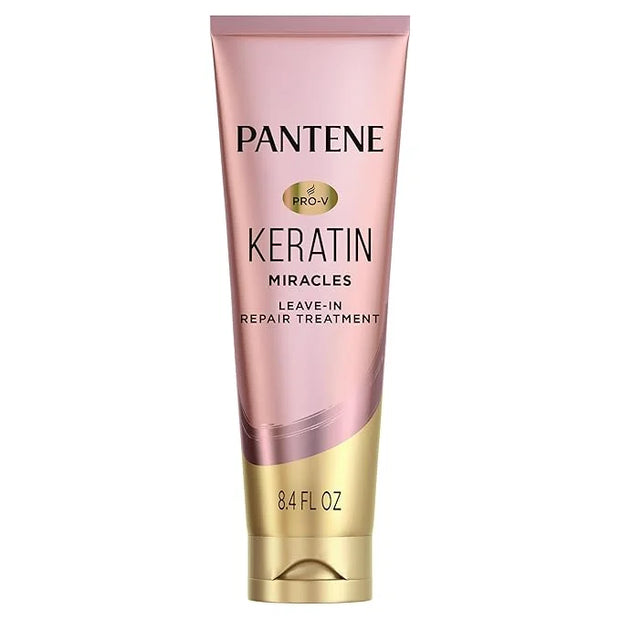 Pantene Keratin Leave-In Conditioner with Argan Oil, Protein Treatment for Dry, Damaged & Color-Treated Hair, Repairs Spli...